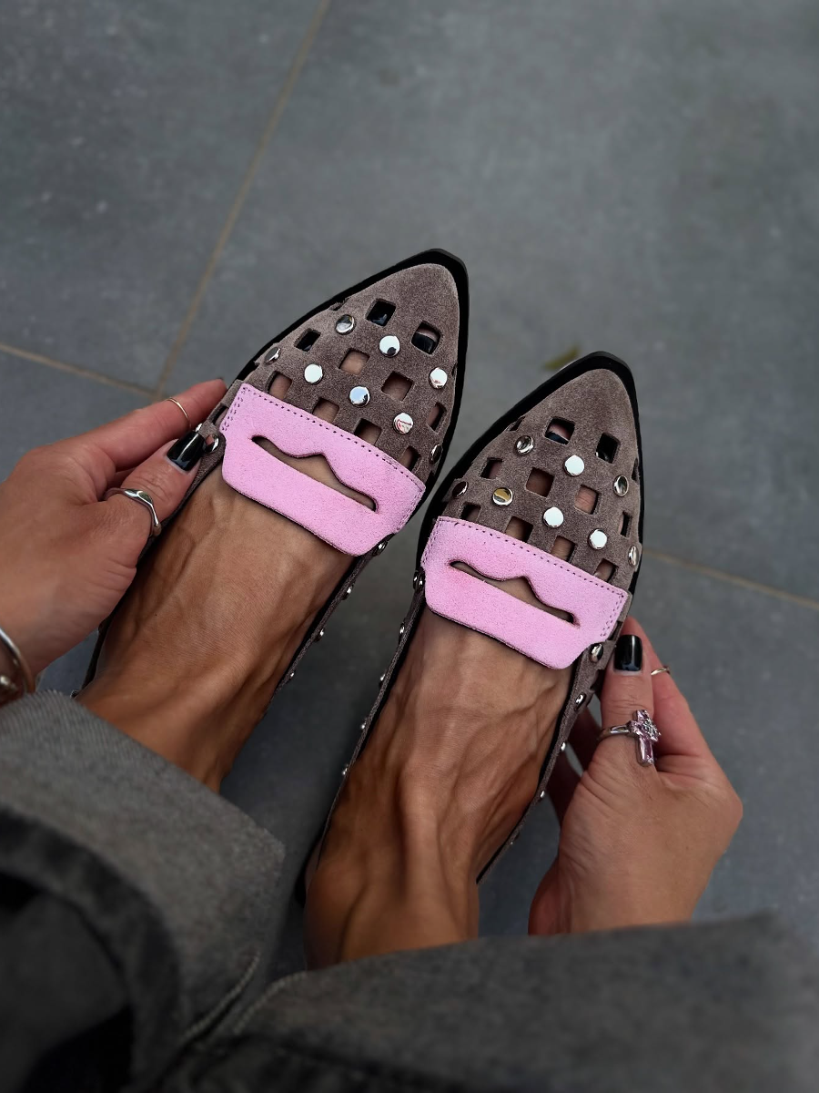 Cutout Stud Design Sandals