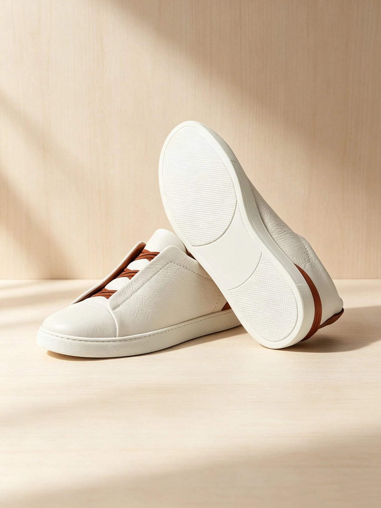 White Suede Casual Sneakers