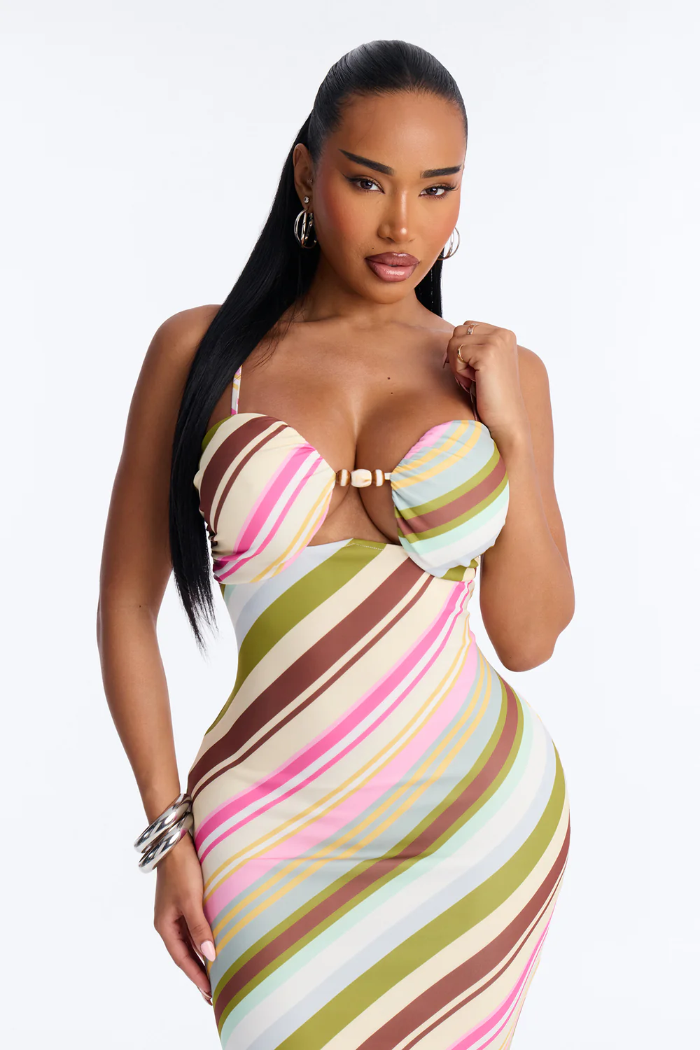 Savannah Striped Maxi Dress - Multi Color
